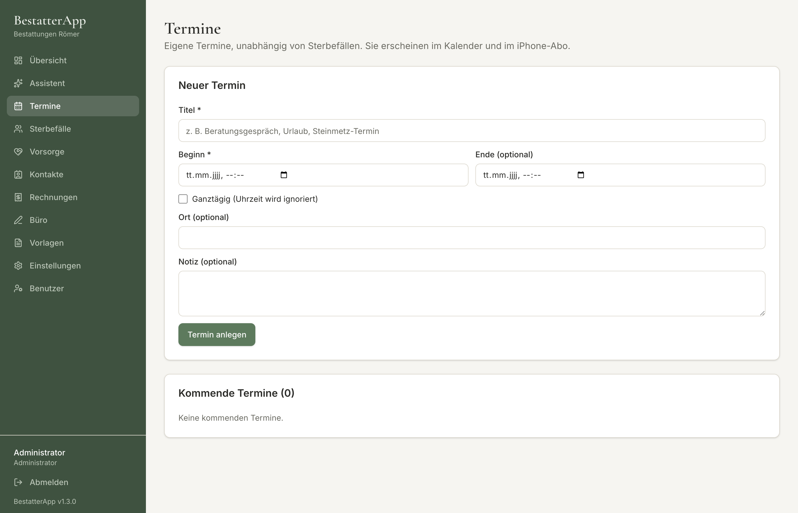 Termine und Kalender